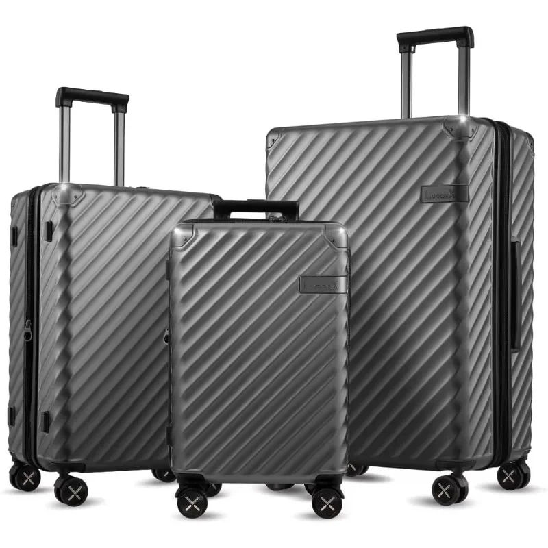 Luggage Sets with Spinner Wheels - 100% Polycarbonate Expandable Hard Suitcases with Wheels - Travel Luggage TSA Approve