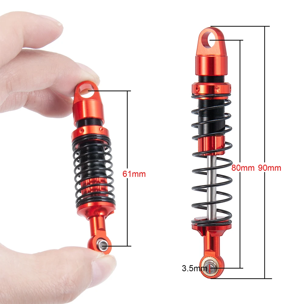 MIBIDAO Metal Shock Absorber Damper Cantilever Suspension Kit For 1/10 TRX-4 TRX4 RC Crawler Car Upgrade Parts