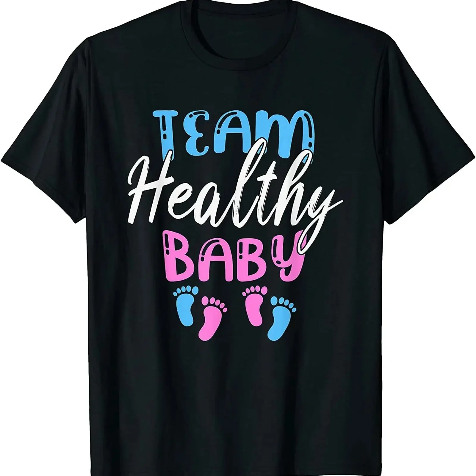 NEW LIMITED Funny Team Boy Girl Healthy Baby Shower Gender Reveal Party T Shirt vintage Washed Stretched streetwear fashion