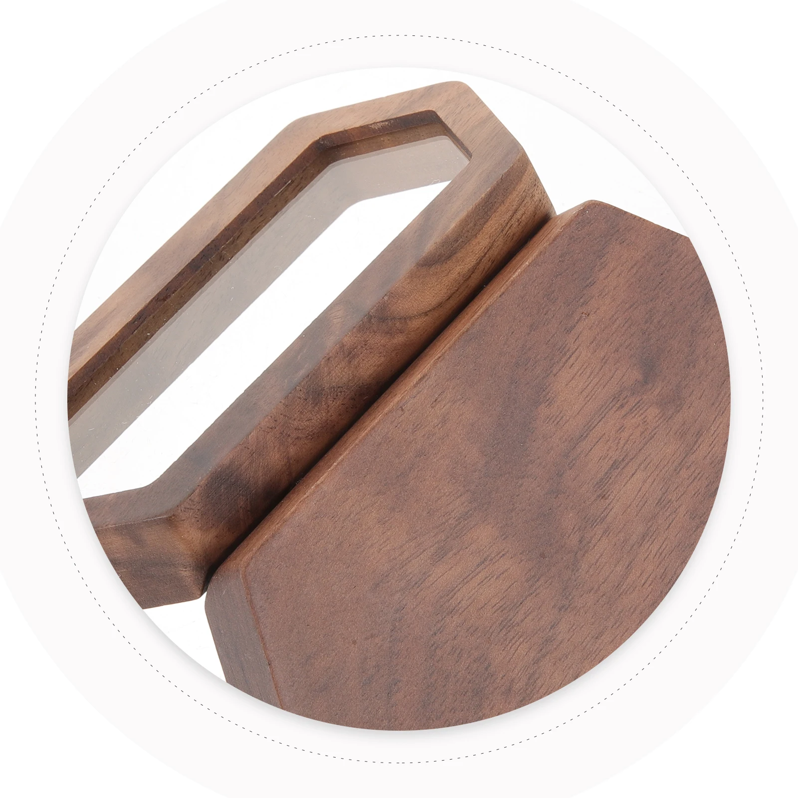 

Wooden Ring Box Black Walnut Large Capacity Jewelry Storage Display Case for Wedding Engagement Ceremony Gifts