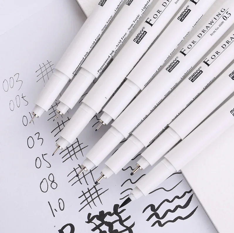 Japan Marvy 4600 Gel Pen Sketch Pen Comic Fine Line Pen Hook Line Pen Hand-drawn Animation Professional Classical
