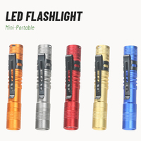 Portable Mini LED Pen Flashlight with Pen Clip Handheld Ultra Pocket Torch Use AAA Battery for Outdoor Camping Emergency Lamp