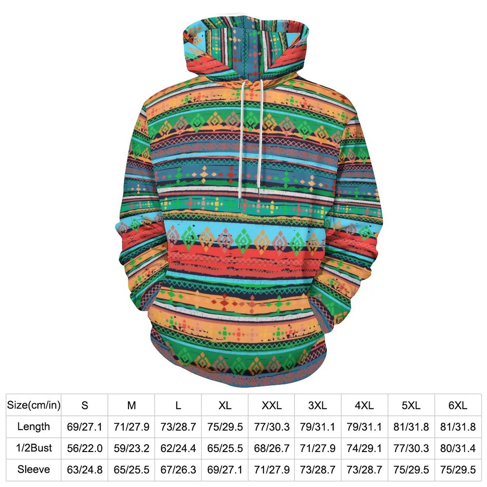 Retro Tribal Casual Hoodies Ethnic Boho Funny Hoodie Unisex Long Sleeve Harajuku Design Loose Oversized Hooded Sweatshirts