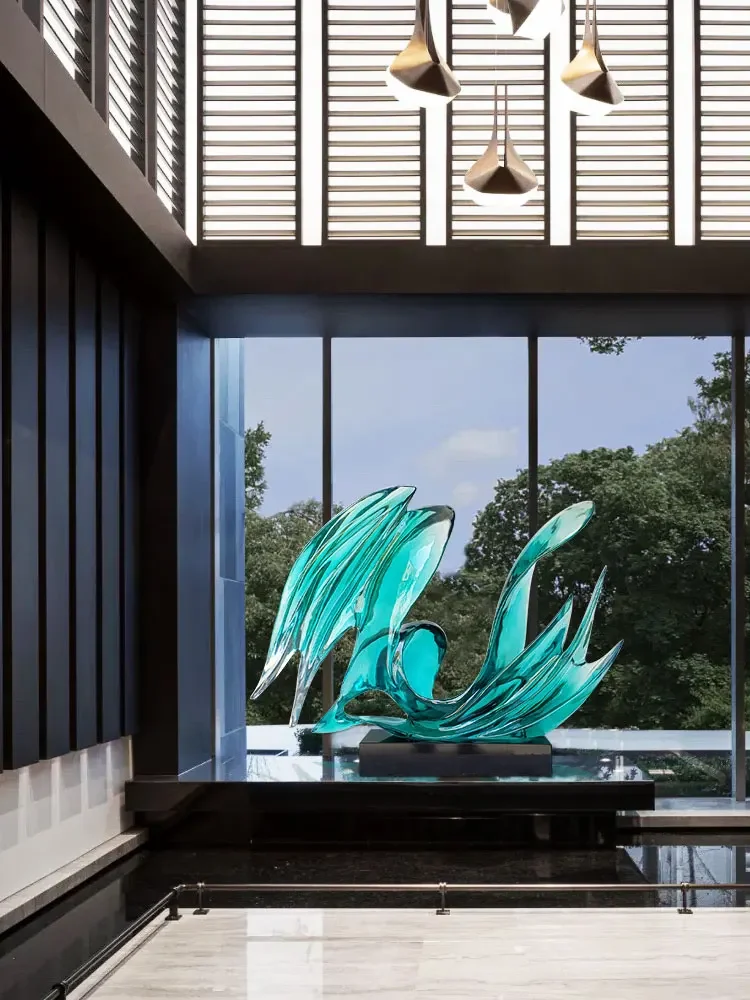 

Horizontal Art Transparent Floor Sculpture Decoration,Hotel Sales Office,Lobby Corridor Entrance,Desktop Soft Decorations