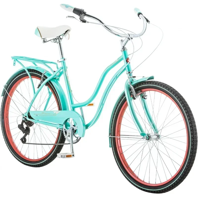 Men and Women, 18-Inch Step-Through Steel Frame, 26-Inch Wheels, 7-Speed Twist Shifters,