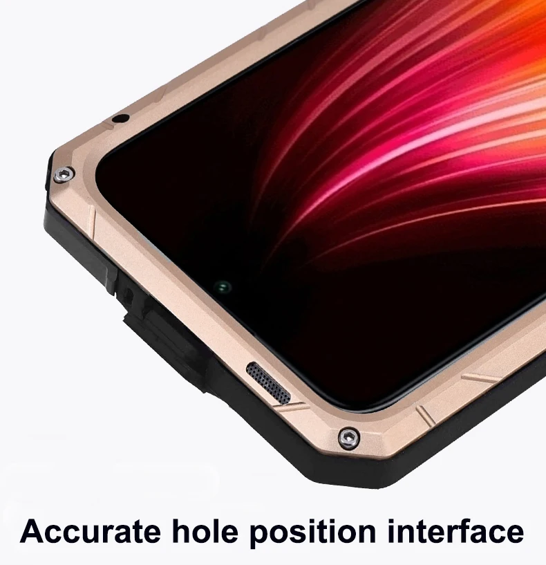 Cell Phone Case For Xiaomi Redmi Note 8 Shockproof Heavy Duty Tank Silicone Aluminum Metal Cover For Redmi Note8 Pro Case