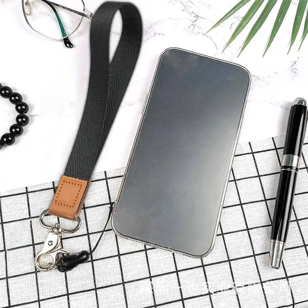 Cordón de cuello largo multiusos para hombre y mujer, soporte de insignia de identificación resistente al desgaste con cierre de langosta para tarjeta de llave de coche