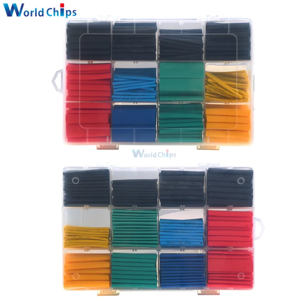 

320PCS 530PCS 560PCS 580PCS 750Pcs Assorted Polyolefin Heat Shrink Tubing Tube Cable Sleeves Wrap Wire Set Multicolor Tools