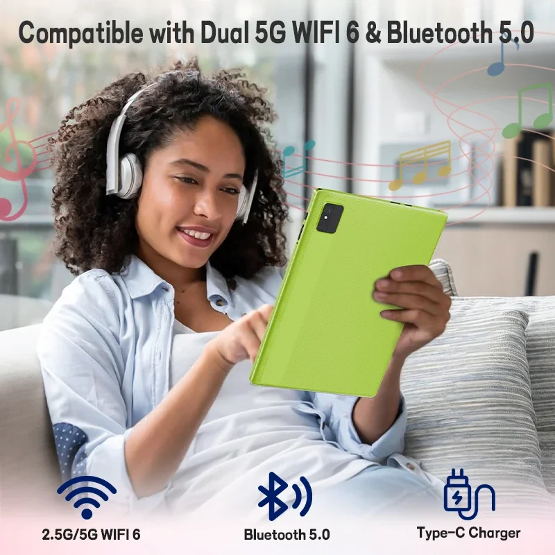 2025 Tablet Android 15 de 10,1 pulgadas, 8GB+64GB+1TB expandible, tabletas 2 en 1 con estuche para teclado, lápiz óptico para ratón, cámara dual Octa-Core de 5000mAh