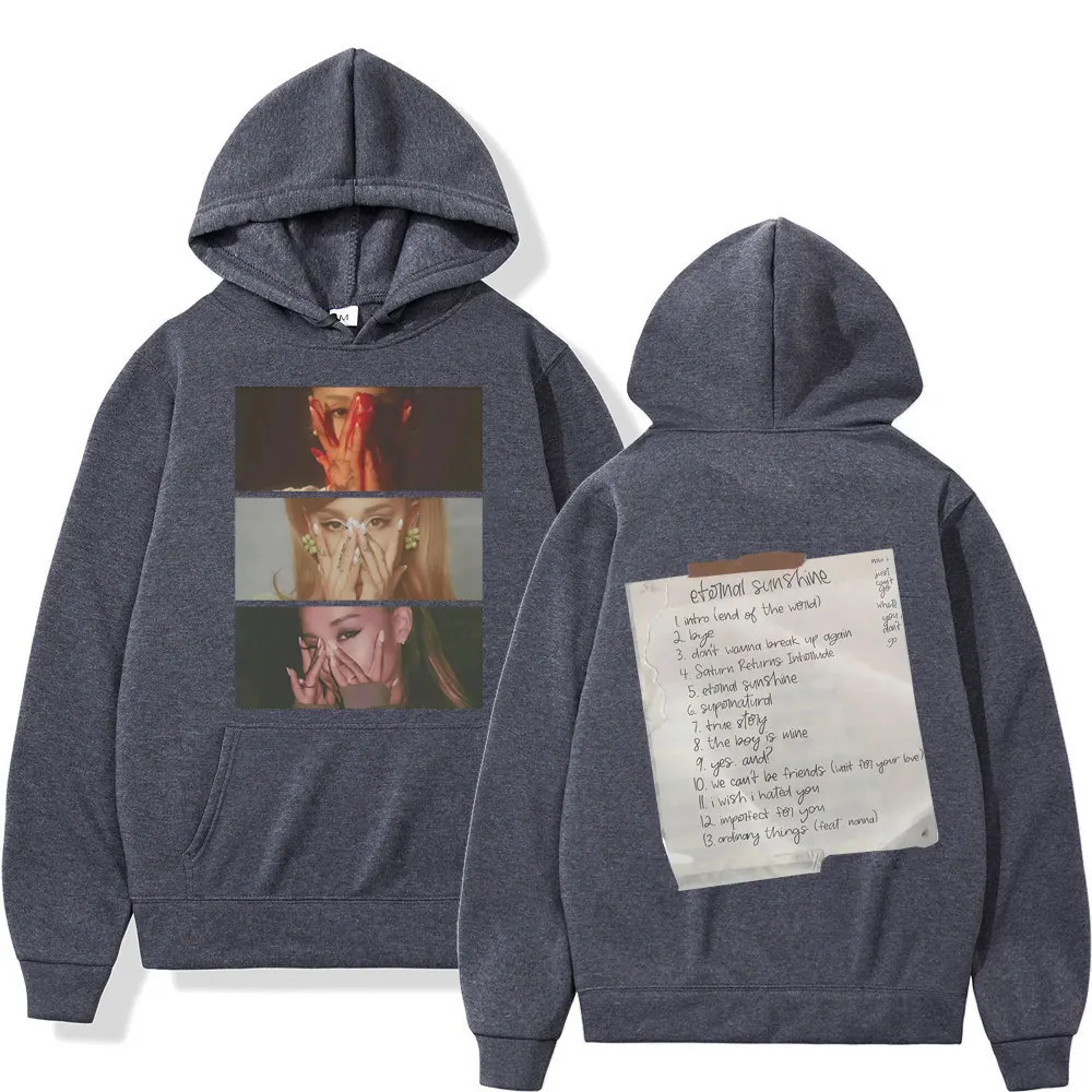 Ariana Grande Album Print Autumn/Winter Adult Men's Hoodie, Fashionable Pullover, Long-Sleeved Casual Sportswear