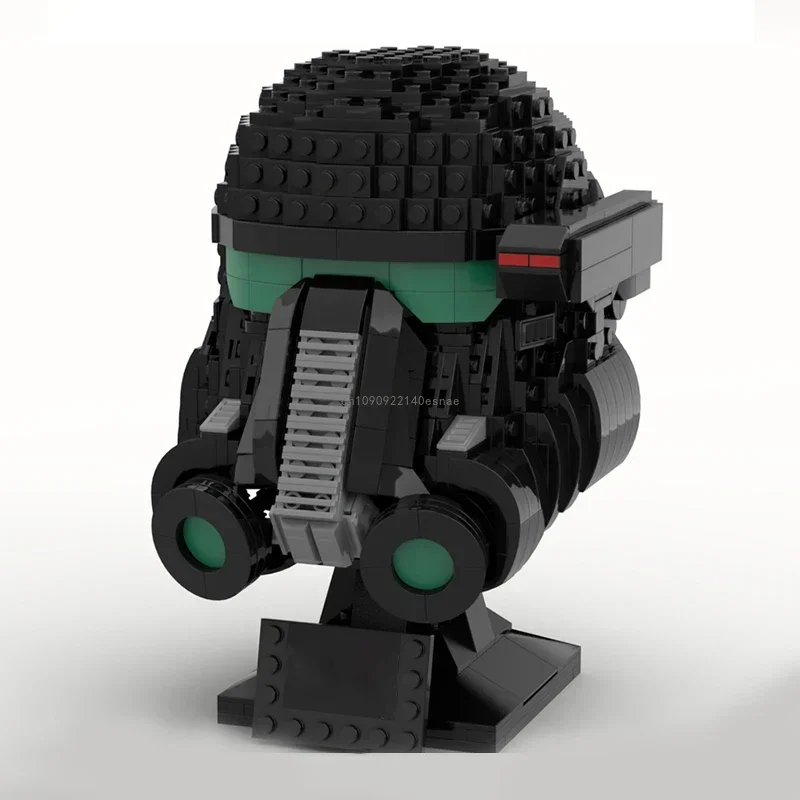 Конструктор Moc 738 деталей: Шлемы Дэтс-Троуперов из серии Star Battle, развивающая сборная модель для детей, подарок на Рождество