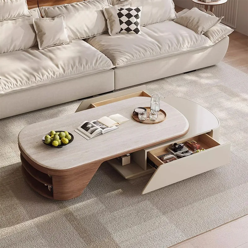

Modern Luxury Coffee Table Organizer Simple Minimalist Italian Coffee Table Magazine Storage Meuble De Salon Home Furniture