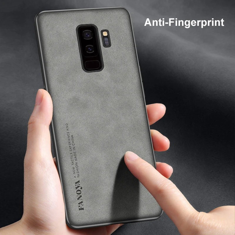 Luxury PU Leather Case For Samsung Galaxy S9 Plus Back Cover Matte Full Protection Silicone Phone Case For Samsung S8 Plus Coque