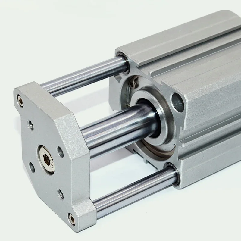TACQ12/16/20/25/32/40/50/63mm Bore 5-100mm Stroke -S Thin Pneumatic Air Cylinder Three-Axis Three-Rod With Guide Rod Piston