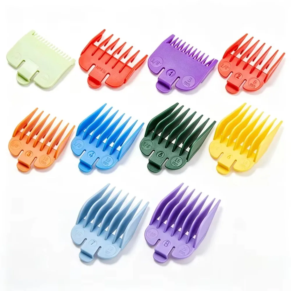 10Pcs Universal Hair Clipper Limit Comb Guide Attachment Set 1.5mm-25mm Professional Electric Hair Trimmer Accessories