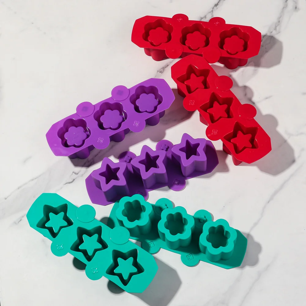 أصيص زهور خرسانة نجمة ، قالب سيليكون ، مزهرية عصارية تصنعها بنفسك ، قالب طين إسمنت جبسي ، أداة زراعة يدوية الصنع ، 3 فتحات