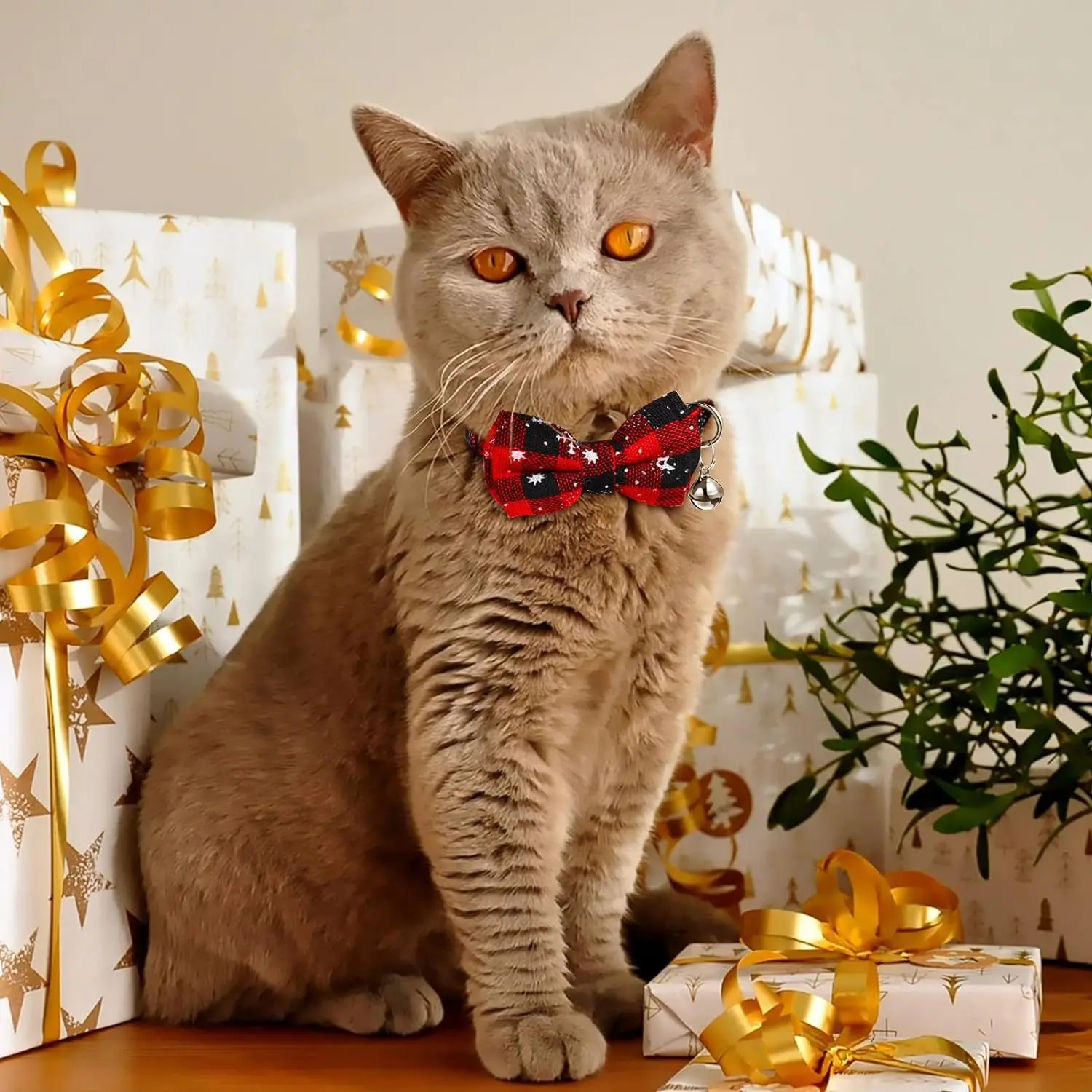 Adjustable Bow Collar Christmas Cute Bell Cat Collar