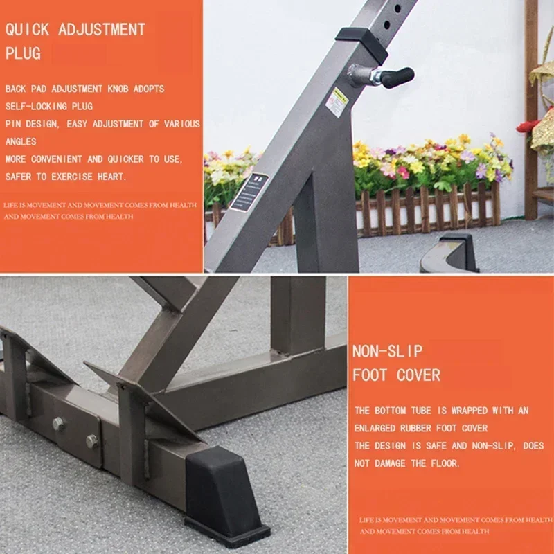 8-Level Adjustment Fitness Chair Folding Roman Chair Fitness Equipment Bench Indoor Multi-Function Waist Exerci