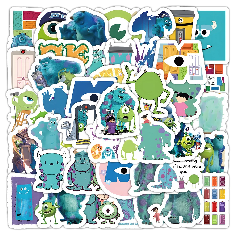 

10/30/50pcs Disney Movie Monsters University Anime Stickers Cartoon Decals DIY Suitcase Motorcycle Helmet Funny Sticker Toy Gift