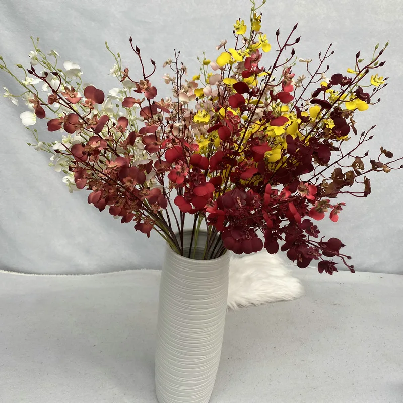 5 Stücke lange künstliche Blumen, tanzende Orchideen für Hochzeits-Hintergrund-Blumenarrangements, Party- und Wohnzimmerdekorationen – Detail 5