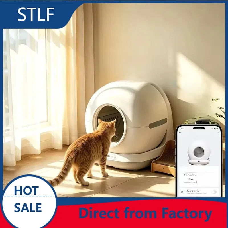 STLF Electric intelligent fast self-cleaning deodorization large space toilet tray automatic APP remote control automatic cat