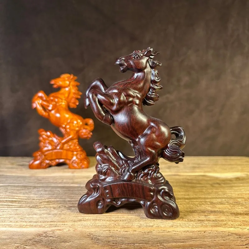 

Feng Shui Horse Ornament Horse Feng Shui Ornament Wooden Carving Horse Figurine Resin Sculpture Collectible Fengshui for Lovers