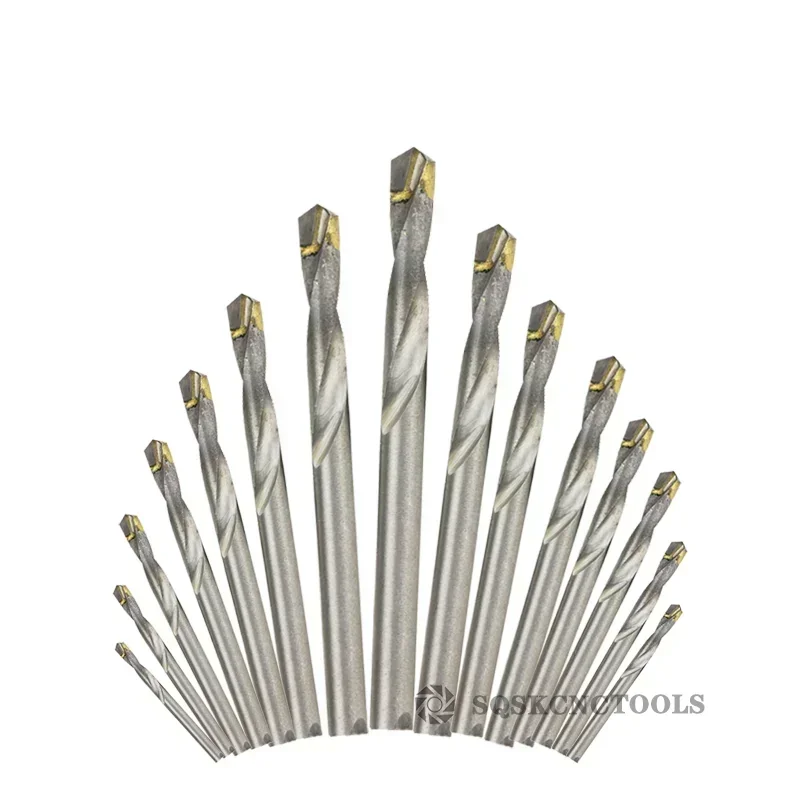 Carbide Drill Bits With Tungsten Steel Straight Shank Drill Bits Are Used For Steel Iron Aluminum Alloy Ceramic Tiles 3-20mm Set