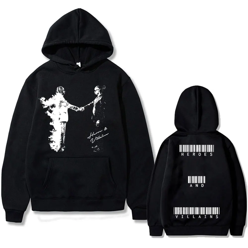 

Hip Hop Rapper Metro Boomin Heroes and Villains Graphic Print Hoodie Men Fleece Cotton Hoodies Male Vintage Oversized Sweatshirt