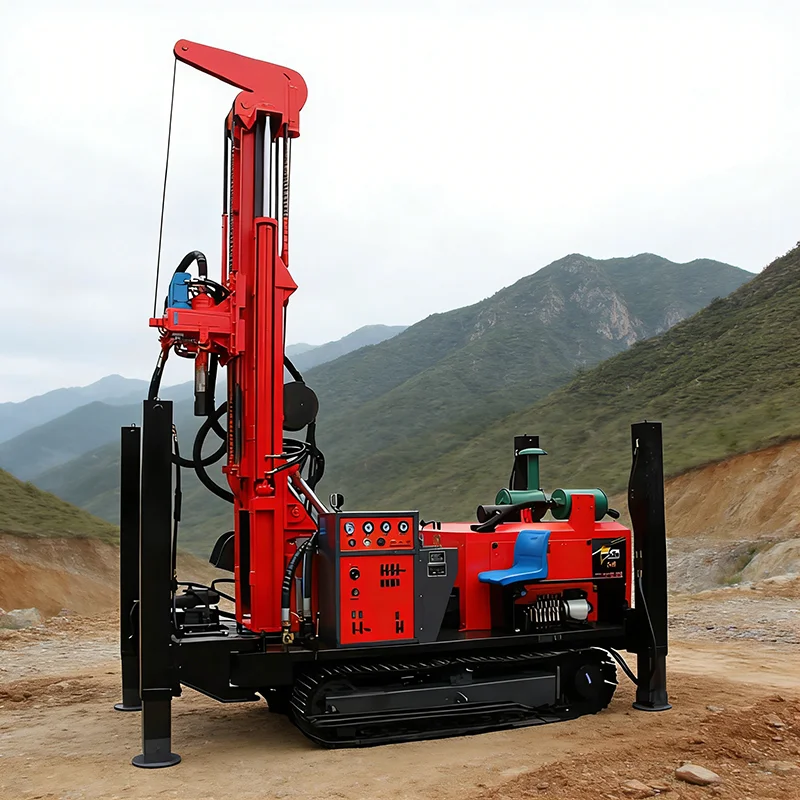 Crawler Pneumatic Water Well Drill Rig with Intensive Operation Platform for Operator Comfort