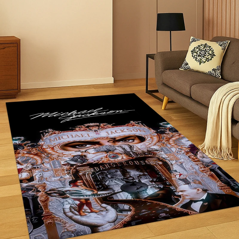 

MJ Michael Jackson King of Pop Star Carpet Rug for Bedroom Living Room Sofa Doormat Home Decor,Kid Game Area Rug Non-slip gift