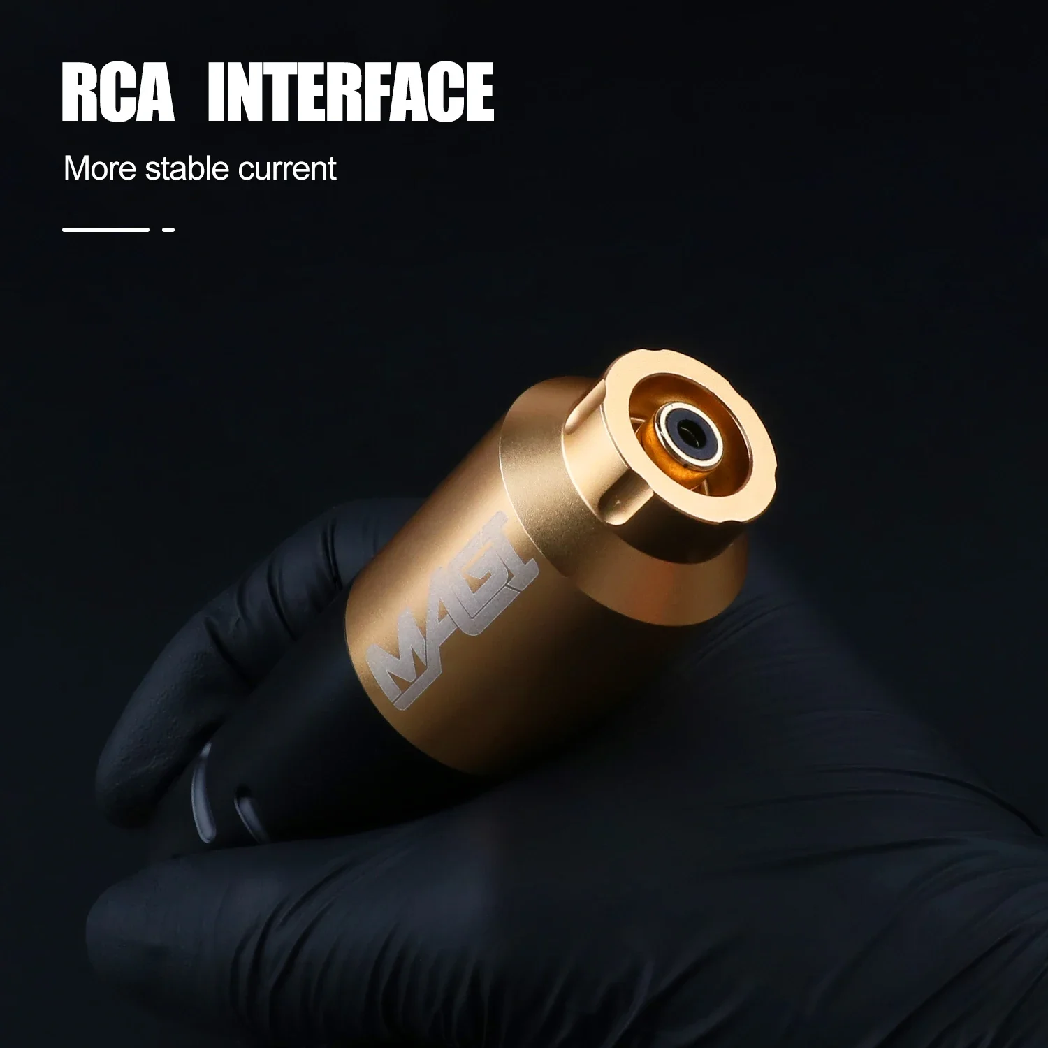 Caneta de tatuagem rotativa MAGI RCA Jack Máquina de tatuagem Motor de alta velocidade Cartucho de forro de maquiagem permanente Acessórios para arma de tatuagem 4,0 mm