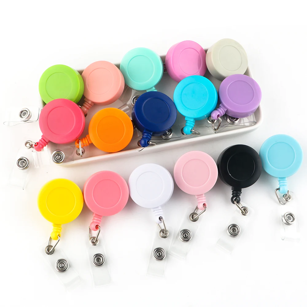 5Pcs New Doctor Nurse Retractable Badge Reel Pass Access Card Holder Exhibition Enfermera Name Card DIY ID Badge Handmade