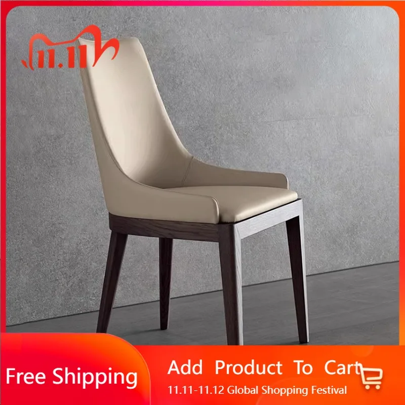 

Modern Luxury Dining Chairs Comfortable Minimalist Makeup Waiting Dining Chairs Nail Unique Ergonomic Wood Muebles Furniture