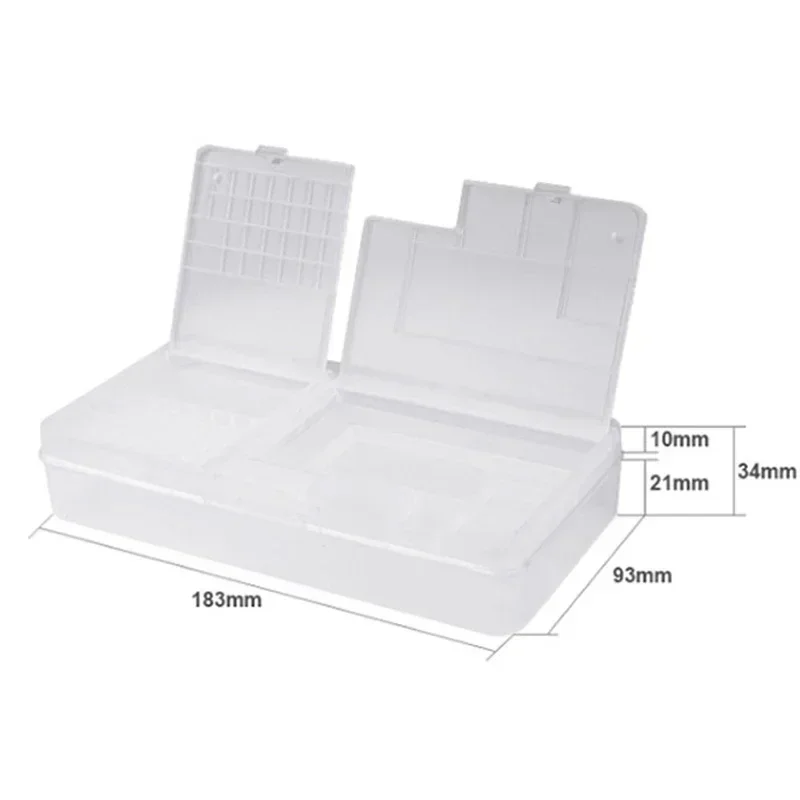 1PC Double Layers Tool Storage Box Multi-functional Parts Boxes For Mobile Phone Repair Tool IC Chips Component Screws Organizer
