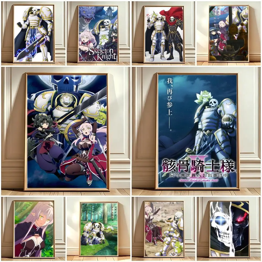 Anime S-Skeleton Knight in Another World Poster Print Painting Home Decor for Bedroom Living Room Hallway