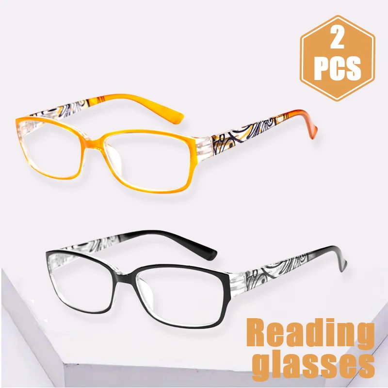 

Комплект из 2 профессиональных очков для чтения на весь день — компьютерные считыватели с защитой от синего света — фирменный пакет