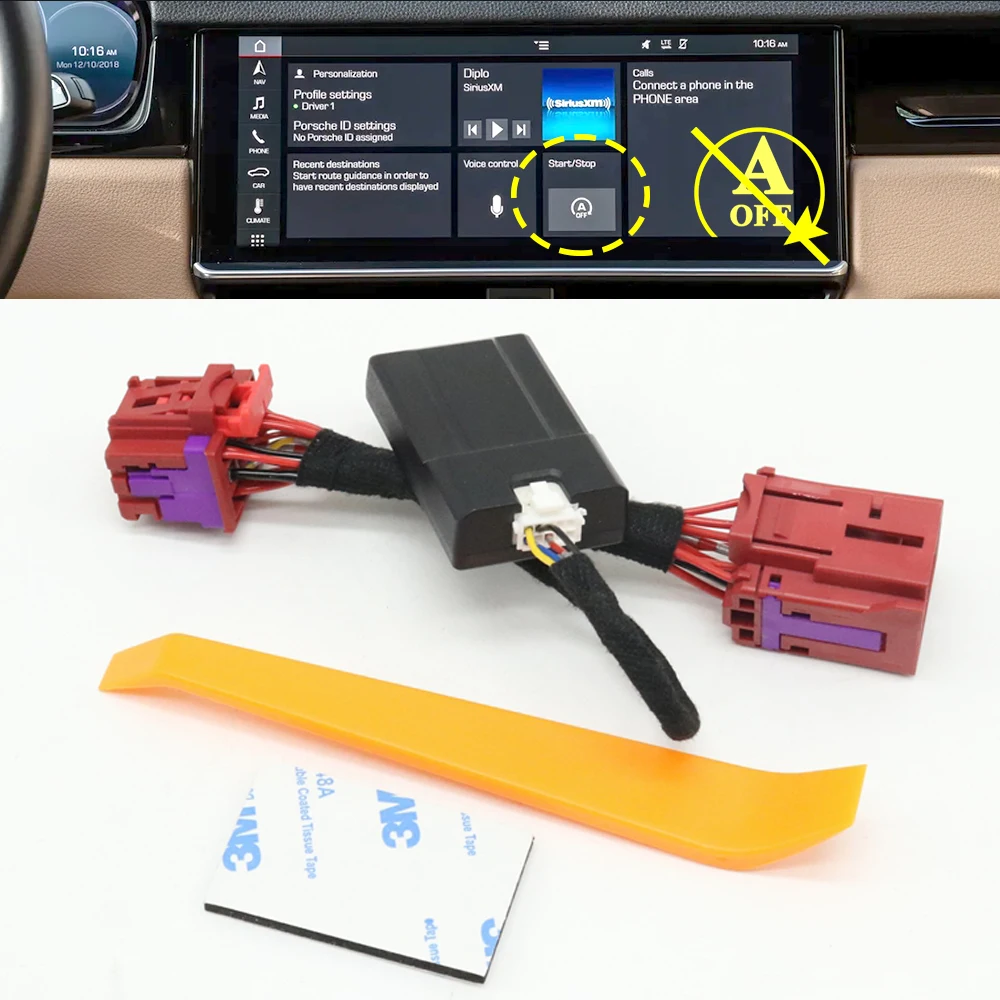 

Auto Stop Start Eliminator Engine Off Closer Device Control Sensor Plug For Porsche Cayenne 911 18-26 Macan 22-24 Panamera 17-24