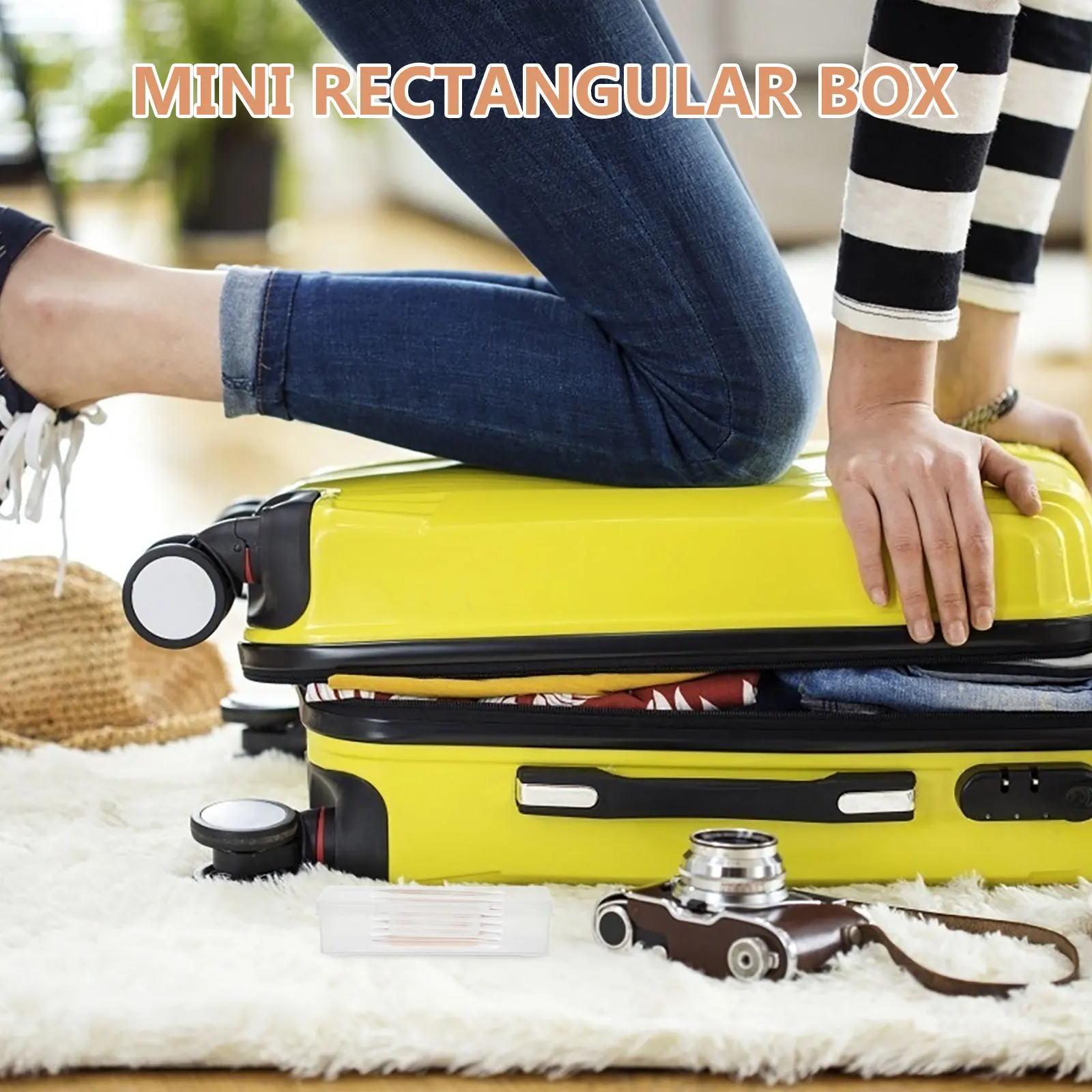 

4Pcs Multifunctional Cotton Swab Box Portable Travel Dispenser for Cotton Balls Toothpicks Travel Portable Holder