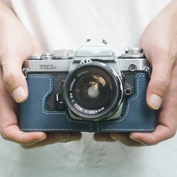 Anti-Drop Protector Case Leather Camera Half Case Film Camera Body Genuine Leather Cowhide Bag For Nikon FM3A Case