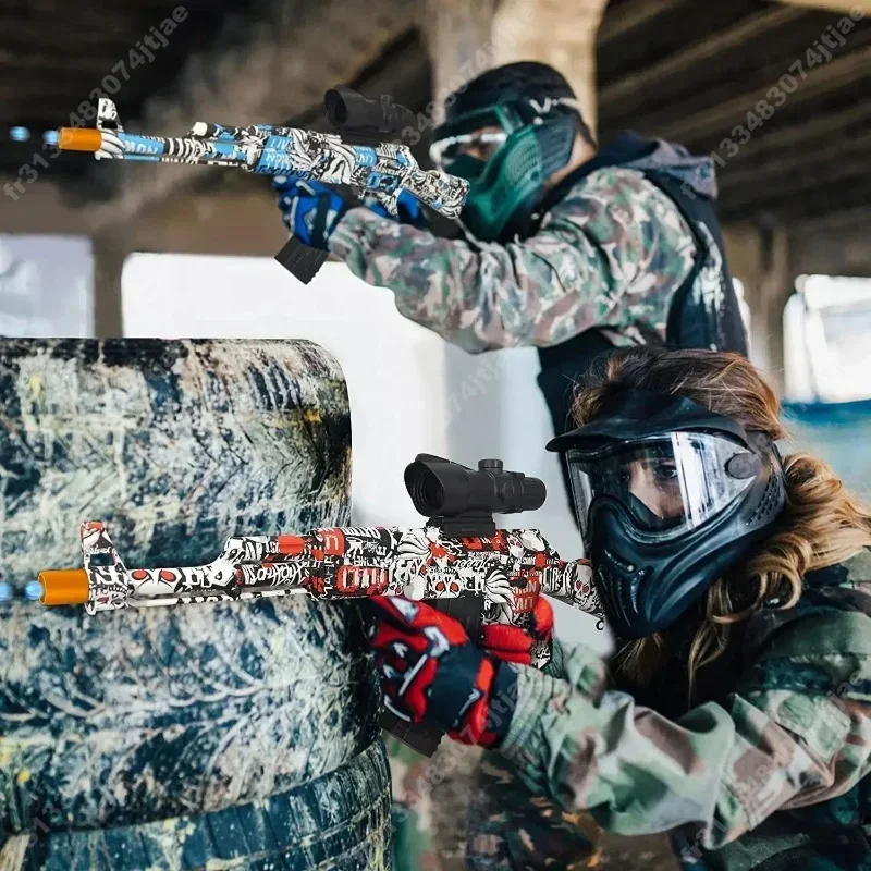 Pistola eléctrica de Gel para disparar, juguete de impacto de Gel para actividades al aire libre, regalo, Ak47, ARP9