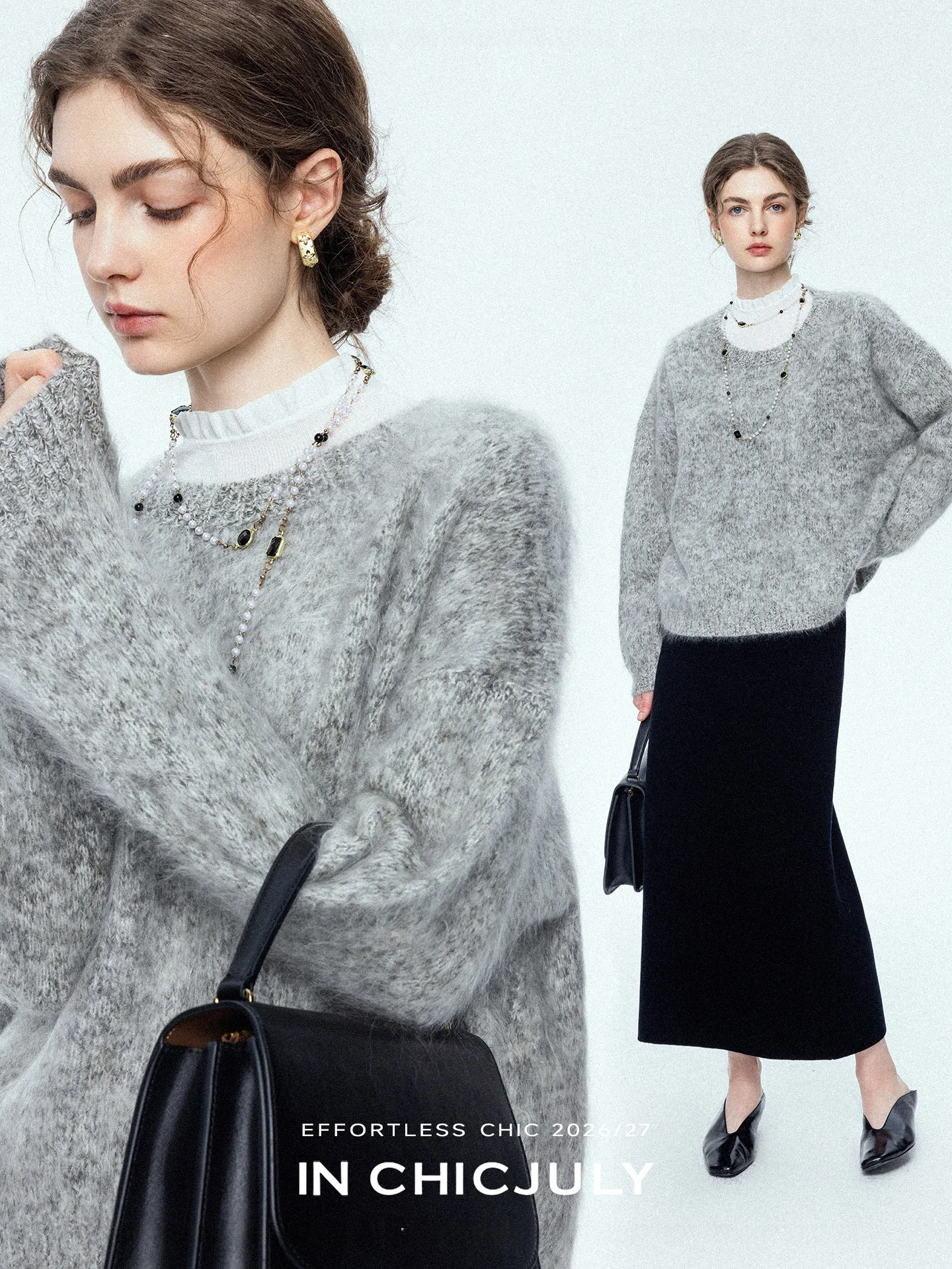 

Роскошный мягкий свитер Starry из золотистой шерсти с длинным ворсом, создающий ощущение комфорта, для женщин