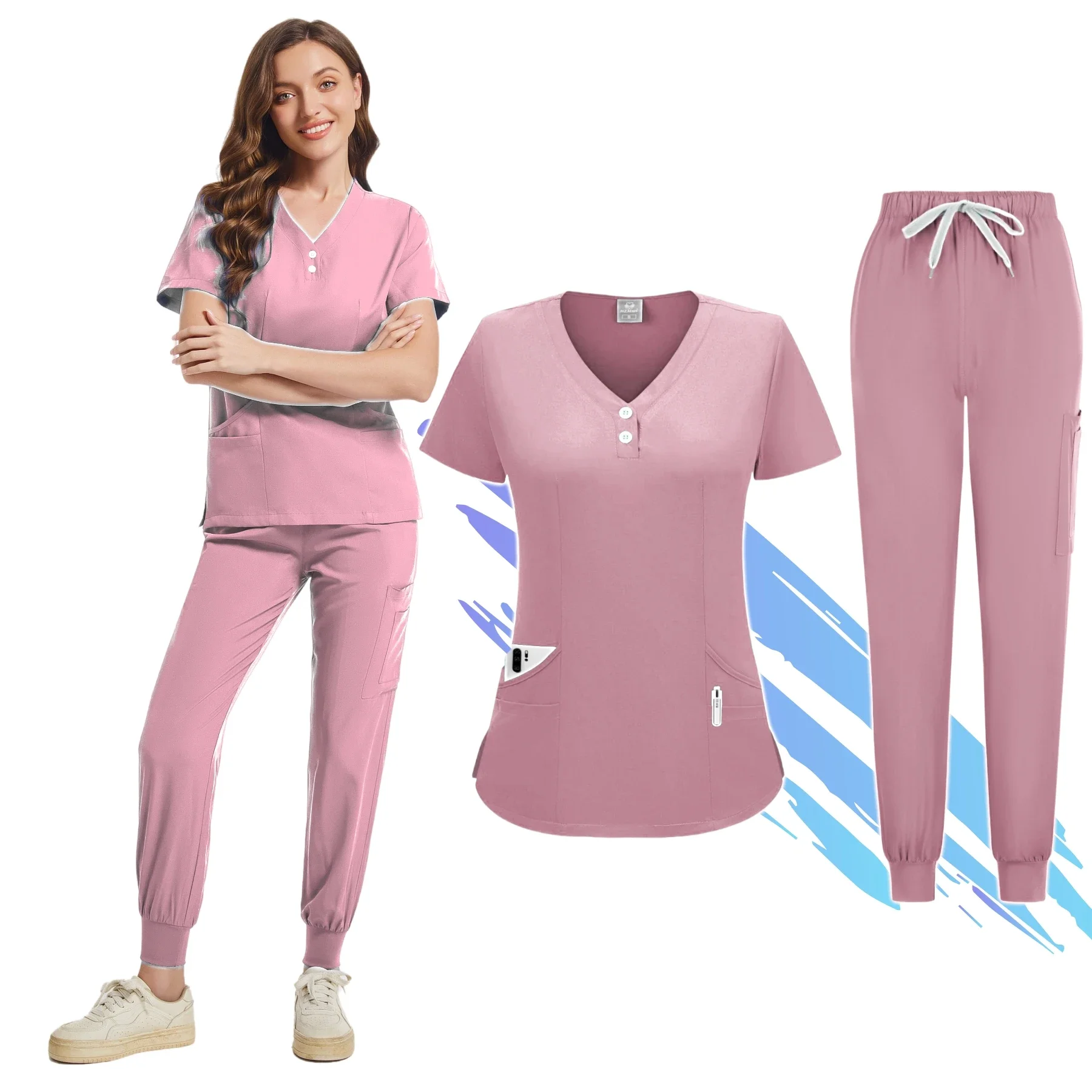 Uniformes médicaux pour femmes, uniforme scolaire solide, ensemble de proporclinique dentaire, livres de salon de beauté, vêtements de travail, vente en gros