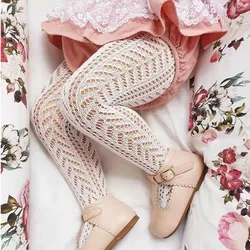 Summer Girls Stockings Hollow Bow Tights For Kids Fishnet Clothing Toddler Pantyhose Spain Style Thin Ballet Baby Bottom Tights