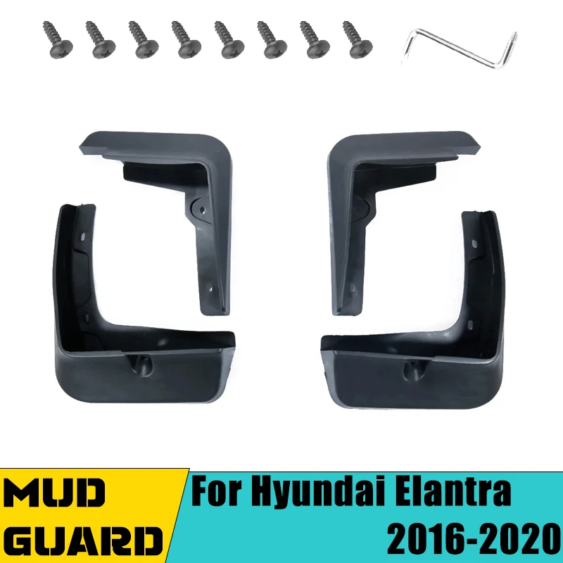 

4 PCS Car Mudguard Mud Flaps For Hyundai Elantra AD Avante 2016-2020 2017 2018 Auto Splash Guard Front Rear Fender Accessories