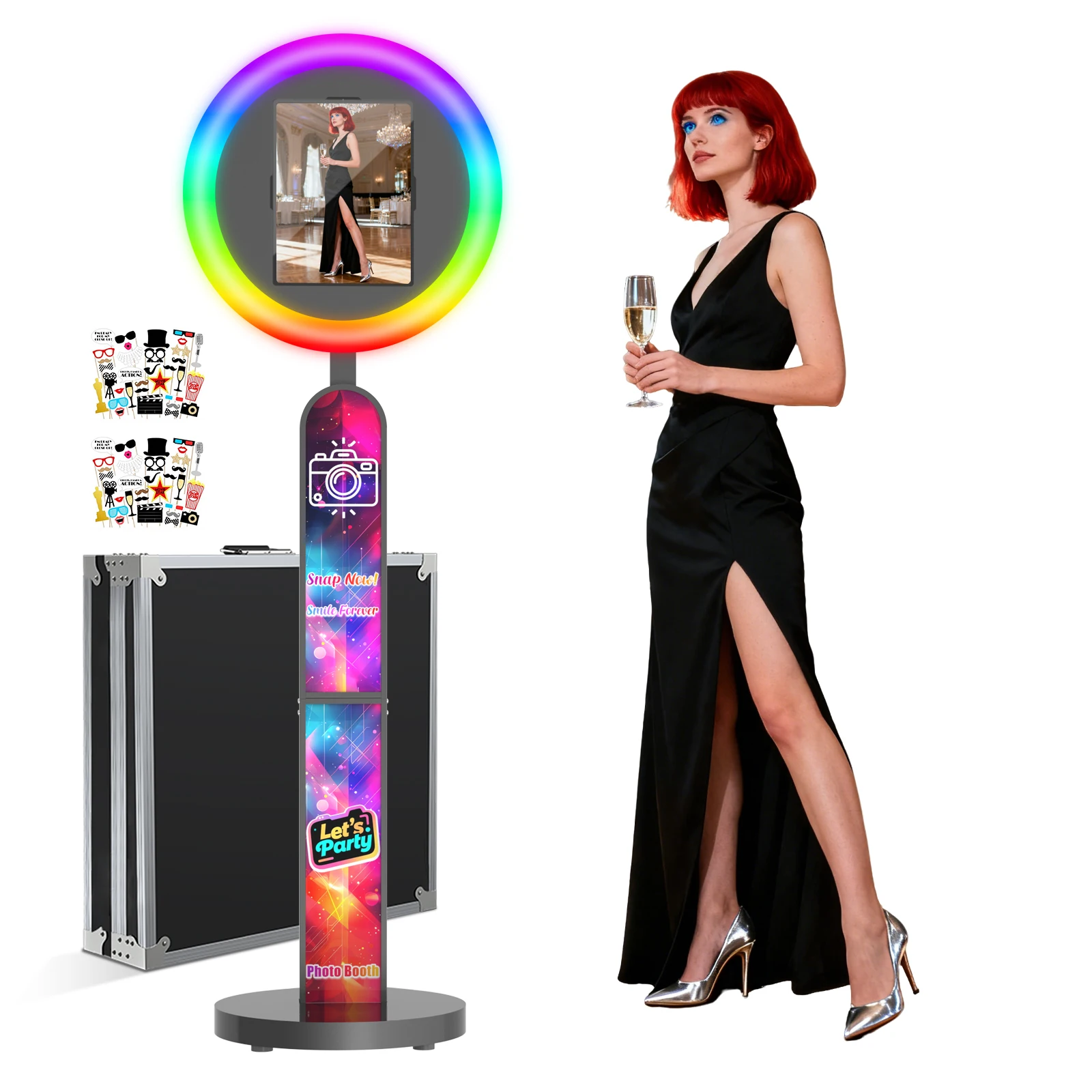 iPad Photo Booth Roamer Machine with Flight Case Portable iPad Photo Booth Selfie Shell
