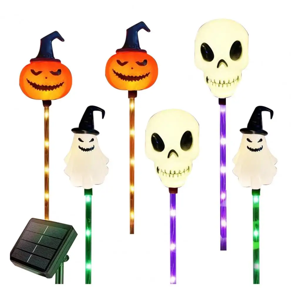 Halloween Solar Ground Lights Halloween Solar Lights Stake Ground Insertion Decoration Set with Color for Pathway for Halloween