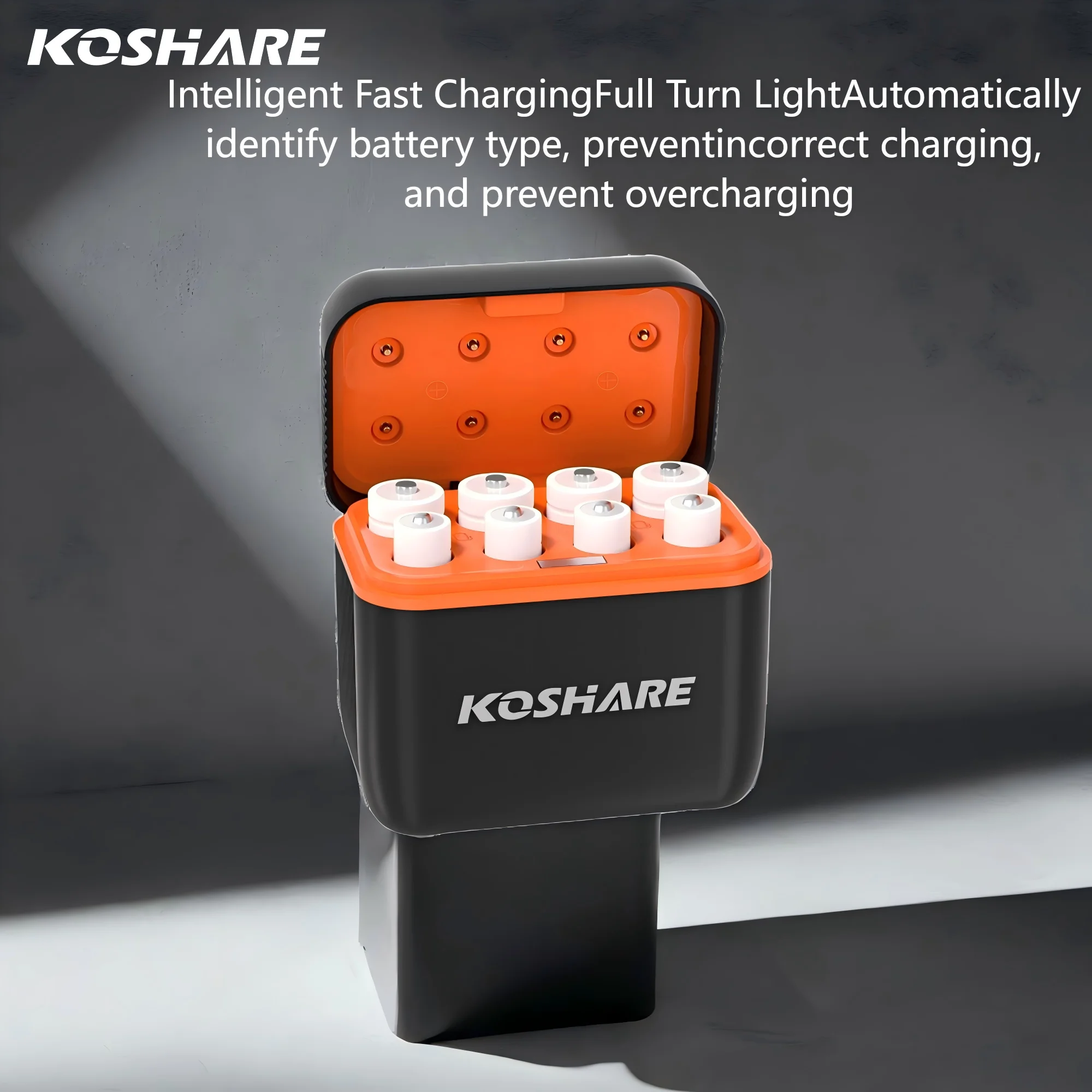 

KOSHARE 1.5V AA/AAA Lithium Battery Charger 8-slot fast charging box 1.5V battery fast charging