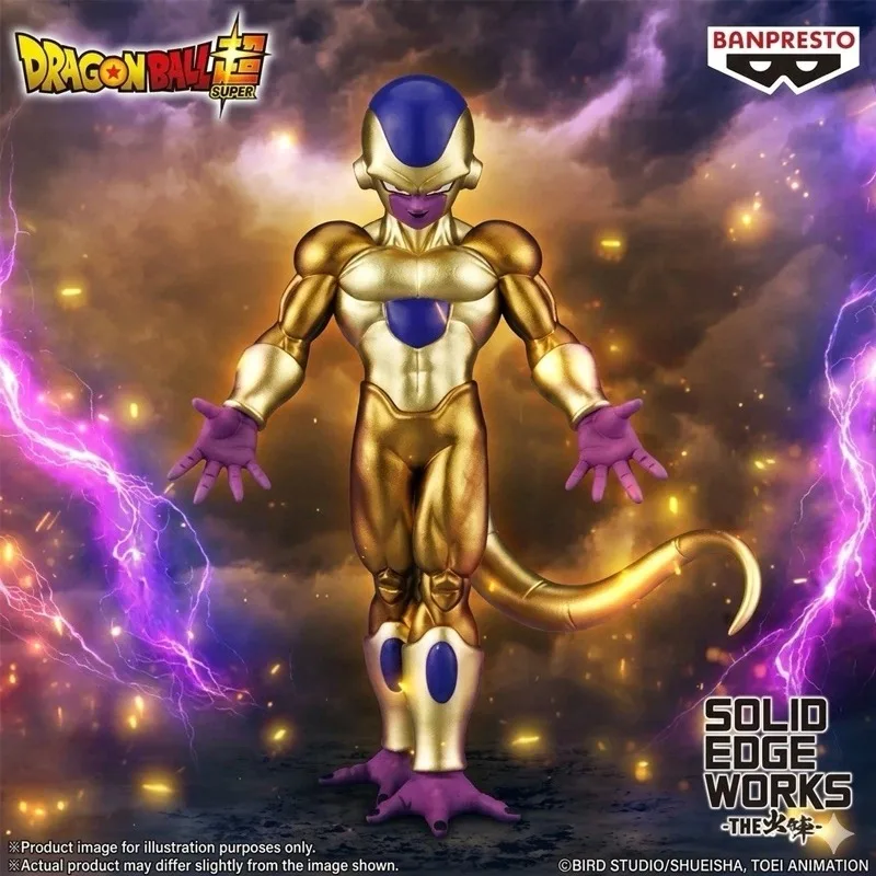 Figura Original BANDAI Banpresto de Dragon Ball Super Golden Frieza, Figura de Acción Solid Edge Works The Shujin, Modelo de Anime