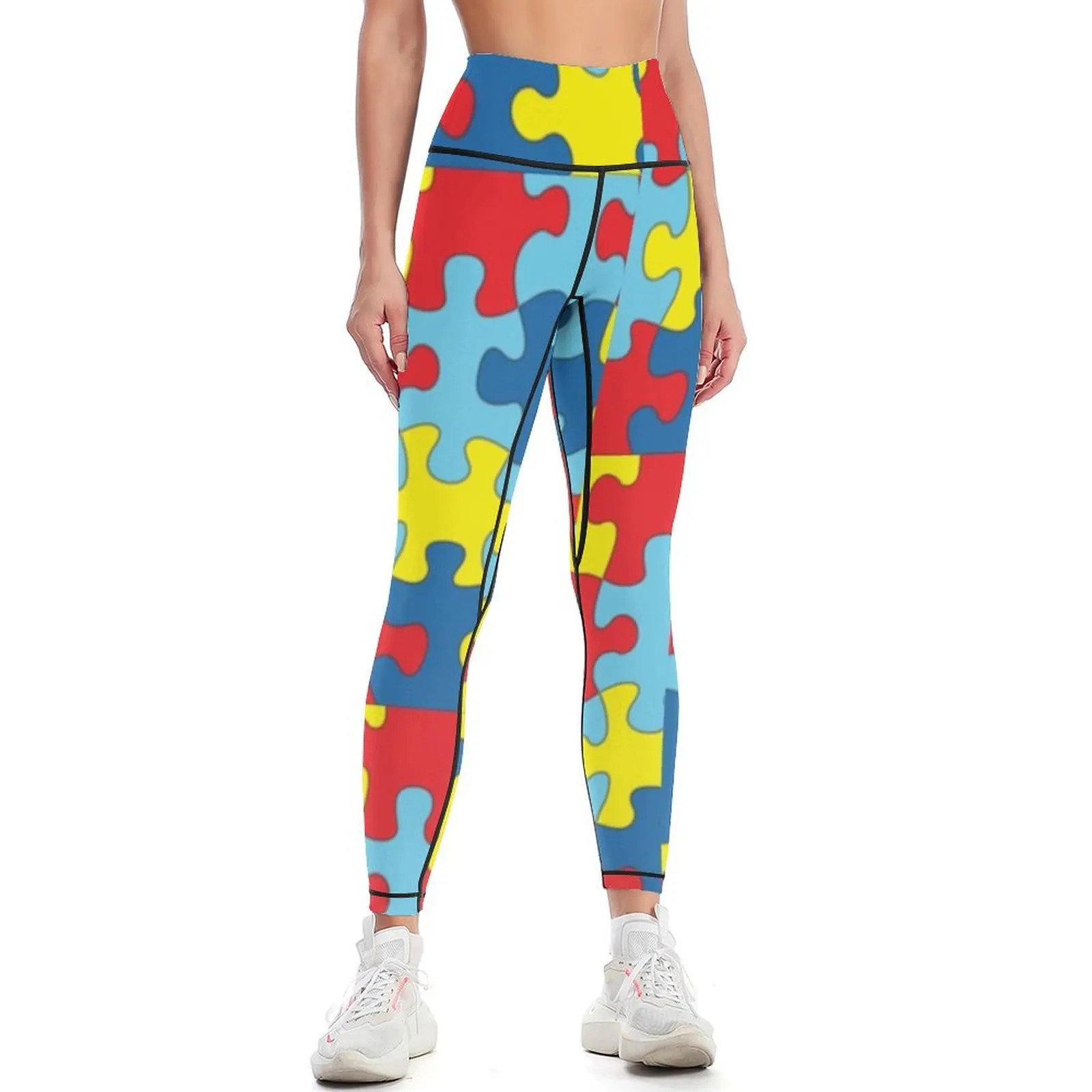 

Autism awareness puzzle pieces Leggings gym's sportswear sports for gym Womens Leggings