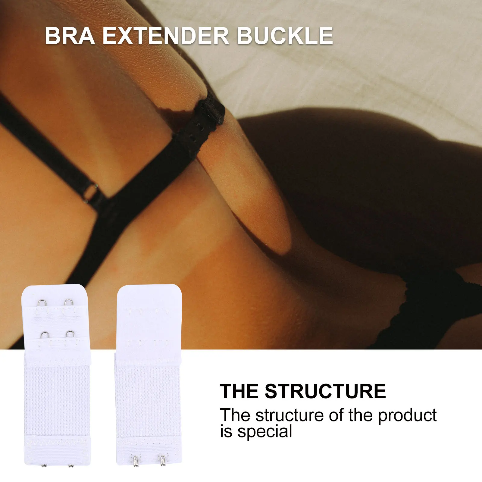 

20Pcs Bra Band Extender 2 Hooks 2 Rows Elastic Soft Comfortable Women Bra Extension Strap Suitable for Various Colors